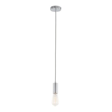 ITALUX - Chandelier on a string MODERNA 1xE27/60W/230V shiny chrome