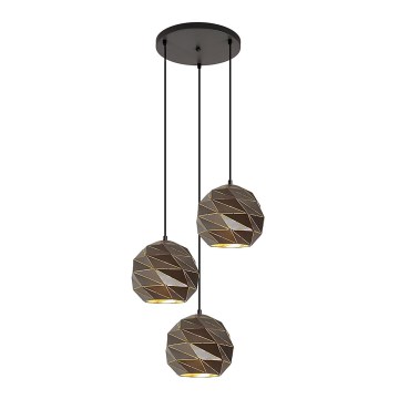 ITALUX - Chandelier on a string PALERMO 3xE27/40W/230V anthracite