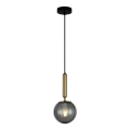 ITALUX - Chandelier on a string RAVENA 1xE27/5W/230V black/brass