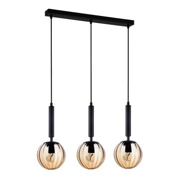 ITALUX - Chandelier on a string RAVENA 3xE27/10W/230V black