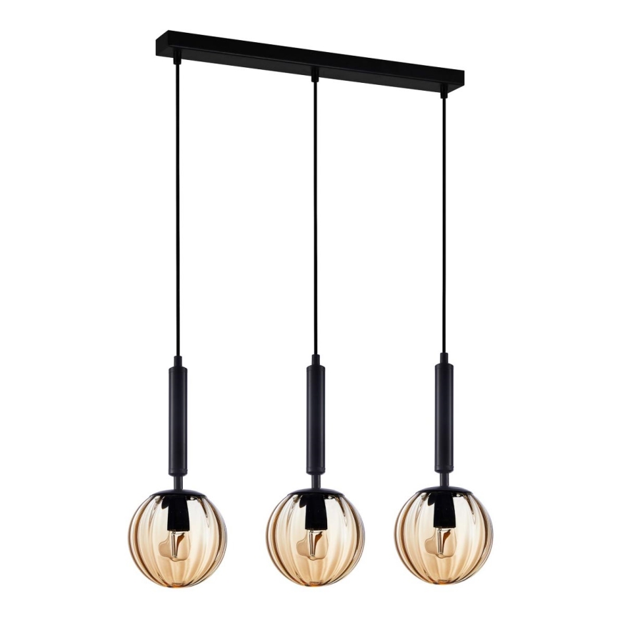 ITALUX - Chandelier on a string RAVENA 3xE27/10W/230V black