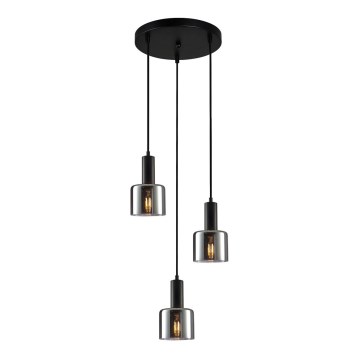 ITALUX - Chandelier on a string SANTIA 3xE27/40W/230V black