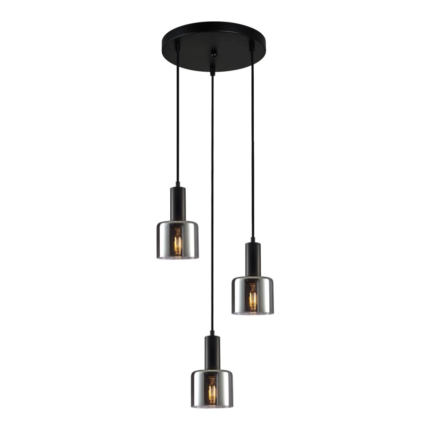 ITALUX - Chandelier on a string SANTIA 3xE27/40W/230V black