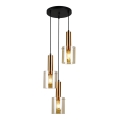 ITALUX - Chandelier on a string SARDO 3xE27/40W/230V black/brass