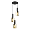 ITALUX - Chandelier on a string SARDO 3xE27/40W/230V black/gold