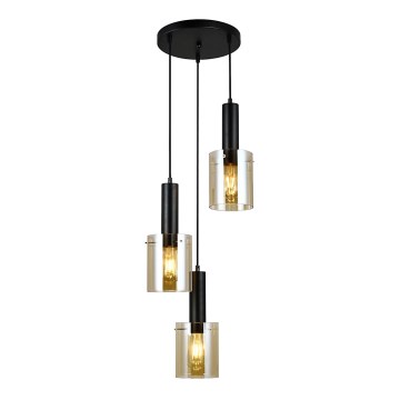 ITALUX - Chandelier on a string SARDO 3xE27/40W/230V black/gold