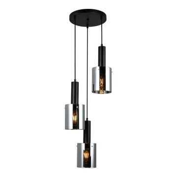 ITALUX - Chandelier on a string SARDO 3xE7/40W/230V black