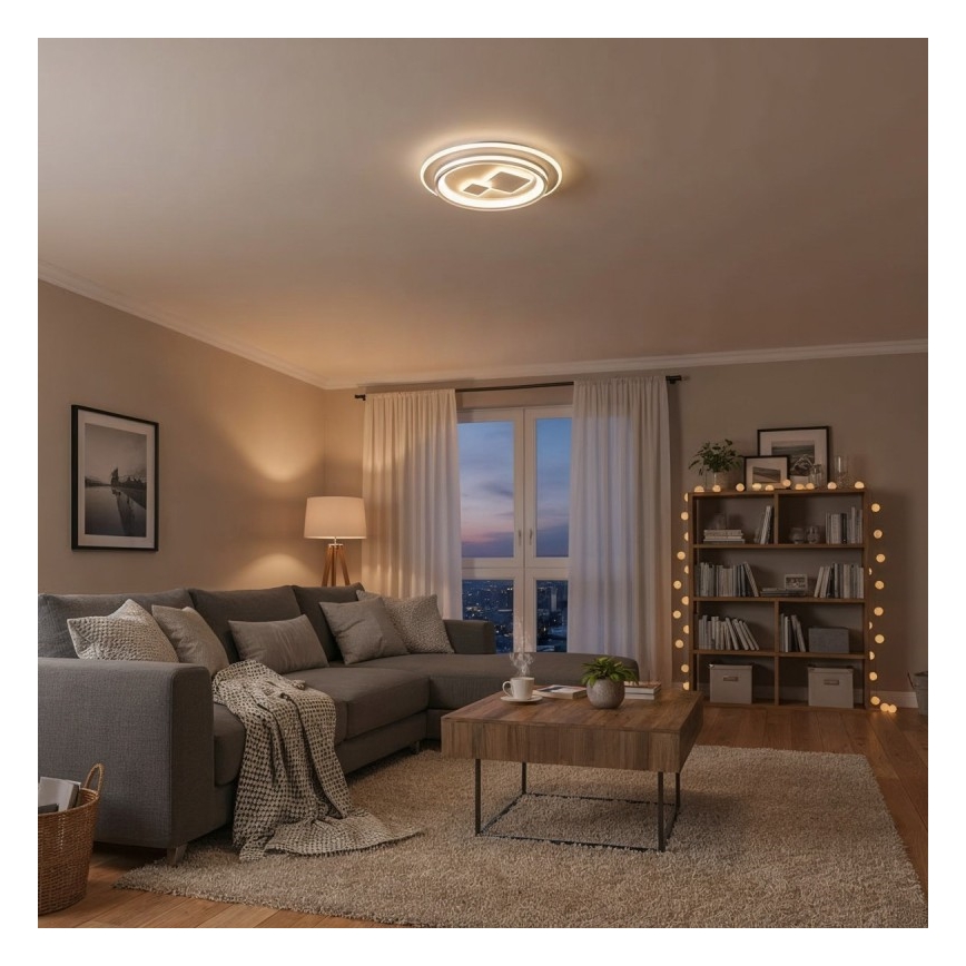 ITALUX - PARCO Dimmable LED Ceiling Light LED/55W/230V 3000-6500K Ø 50 cm White + Remote Control