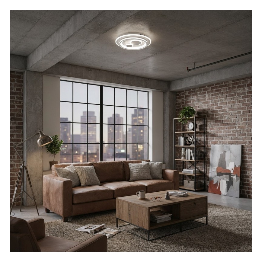 ITALUX - PARCO LED Dimmable Ceiling Light LED/55W/230V 3000-6500K Ø50 cm White + Remote Control