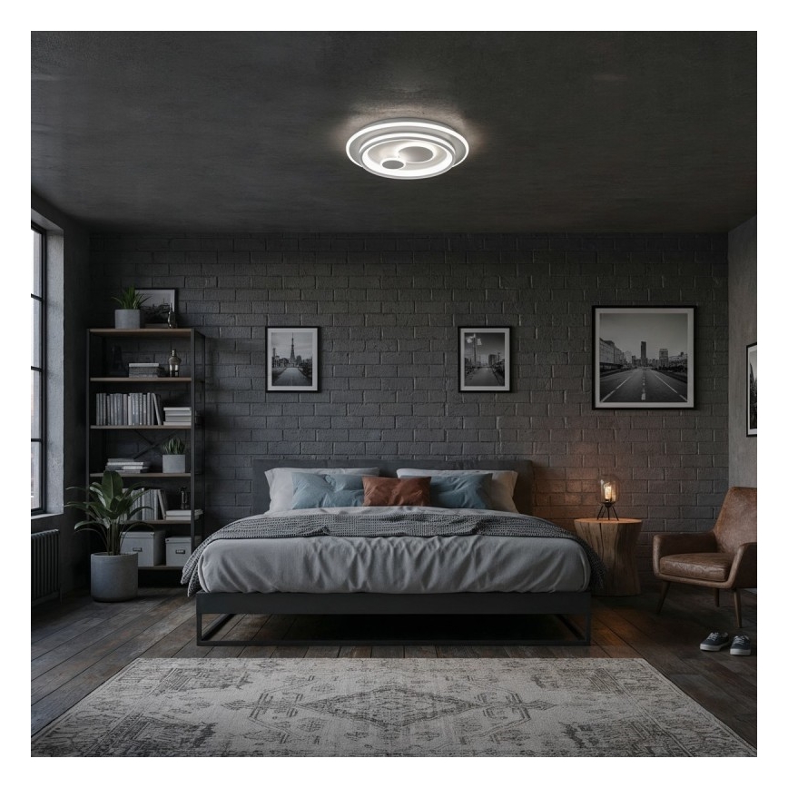 ITALUX - PARCO LED Dimmable Ceiling Light LED/55W/230V 3000-6500K Ø50 cm White + Remote Control