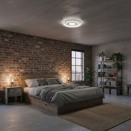 ITALUX - Dimmable SIMNI LED Ceiling Light 55W/230V 3000-6500K Ø 50 cm White + Remote Control