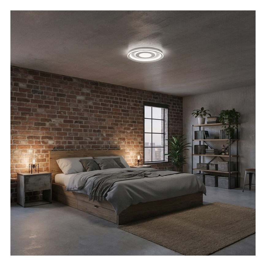 ITALUX - Dimmable SIMNI LED Ceiling Light 55W/230V 3000-6500K Ø 50 cm White + Remote Control