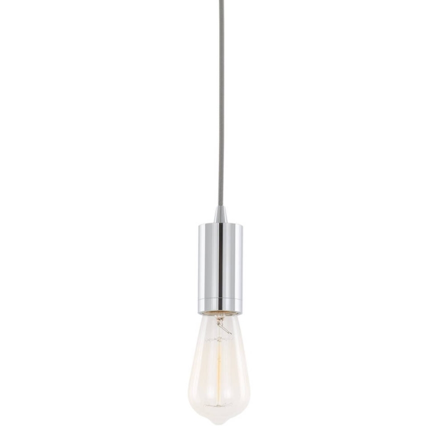 ITALUX - Chandelier on a string MODERNA 1xE27/60W/230V shiny chrome