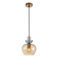 ITALUX - FANDA cable-hung pendant lamp 1xE27/40W/230V gold/smoked beige
