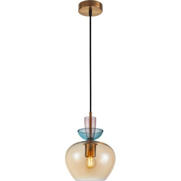 ITALUX - FANDA cable-hung pendant lamp 1xE27/40W/230V gold/smoked beige