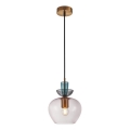 ITALUX - FANDA Cable-Hung Pendant Light 1xE27/40W/230V, Gold/Smoky Gray
