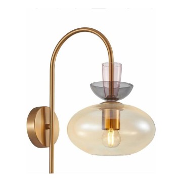 ITALUX - FANDA Wall Lamp 1xE27/40W/230V Gold/Smoky Beige
