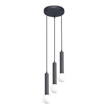 ITALUX - FILANO Cable-Suspended Pendant Light 3xG9/5W/230V Black
