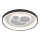 ITALUX - FLORINA LED Dimmable Ceiling Light, 46W/230V, 3000/4000/6500K, Ø 49 cm, Black + Remote Control
