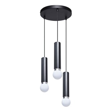 ITALUX - MACERA Cable Pendant Light 3xE27/40W/230V Black