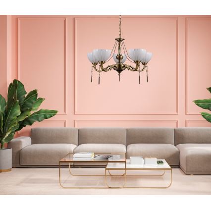 ITALUX - Chandelier on a chain BAXIO 5xE27/60W/230V