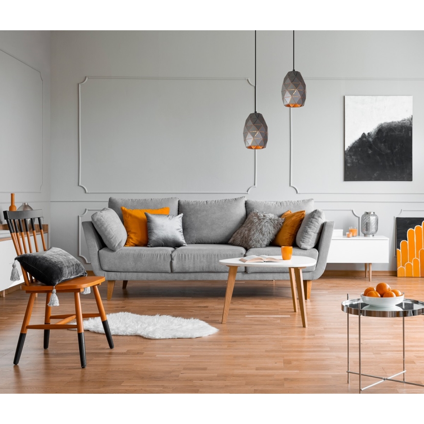 ITALUX - Chandelier on a string HARLEY 1xE27/40W/230V anthracite