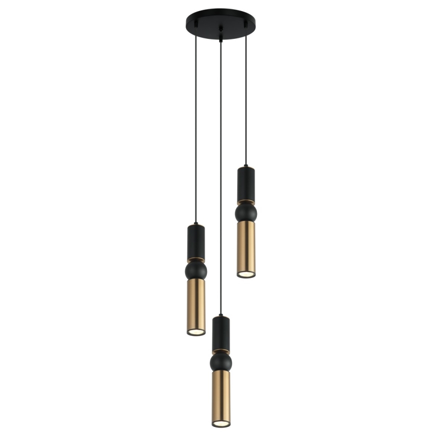 ITALUX - Chandelier on a string ISIDORA 3xGU10/25W/230V black/bronze