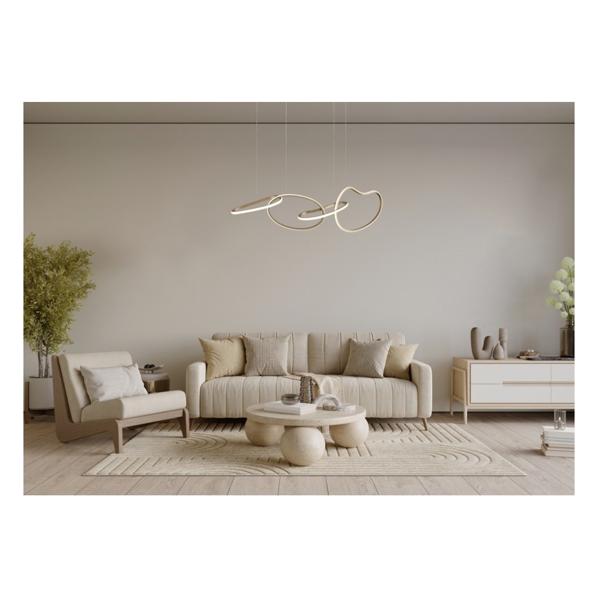 ITALUX - FONTE LED cable-suspended chandelier LED/60W/230V 3000/4000/6000K gold