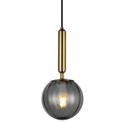 ITALUX - Chandelier on a string RAVENA 1xE27/5W/230V black/brass