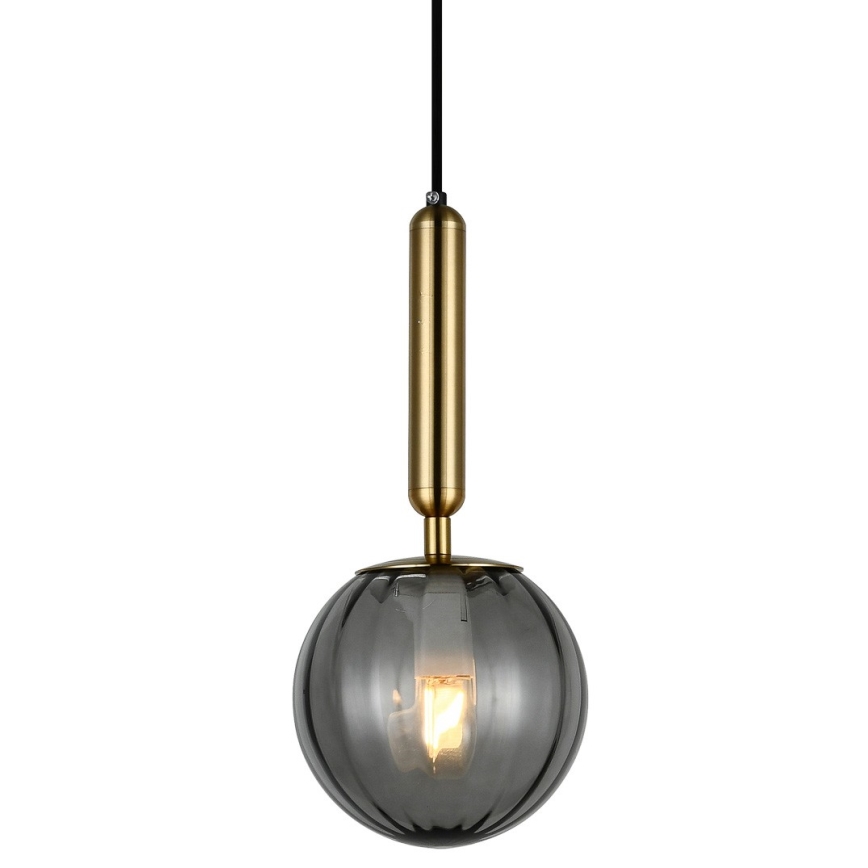 ITALUX - Chandelier on a string RAVENA 1xE27/5W/230V black/brass
