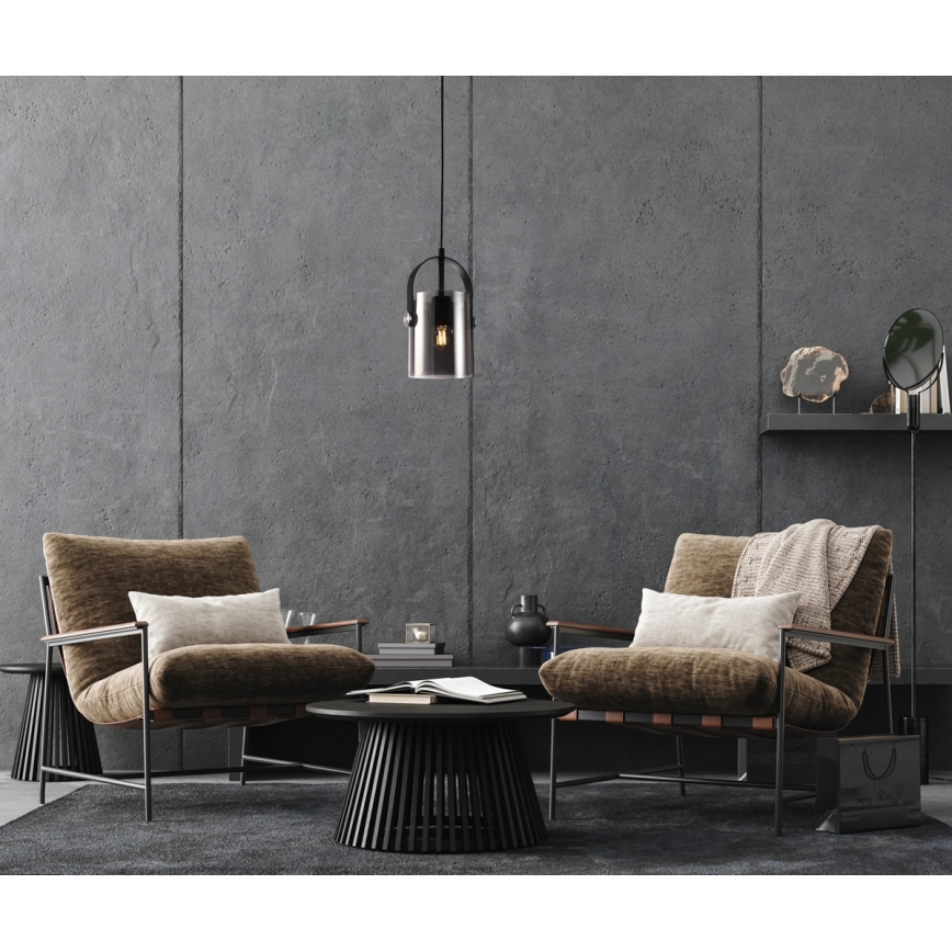 ITALUX - Chandelier on a string NANESMA 1xE27/40W/230V black