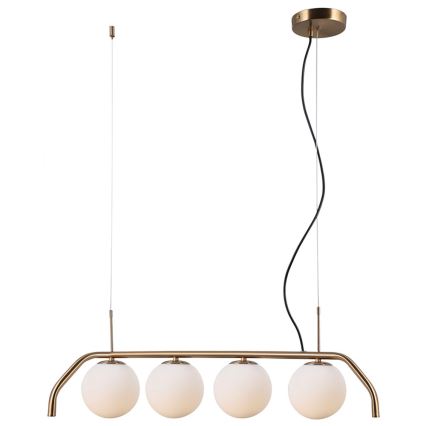 ITALUX - Chandelier on a string CARIMI 4xG9/5W/230V brass