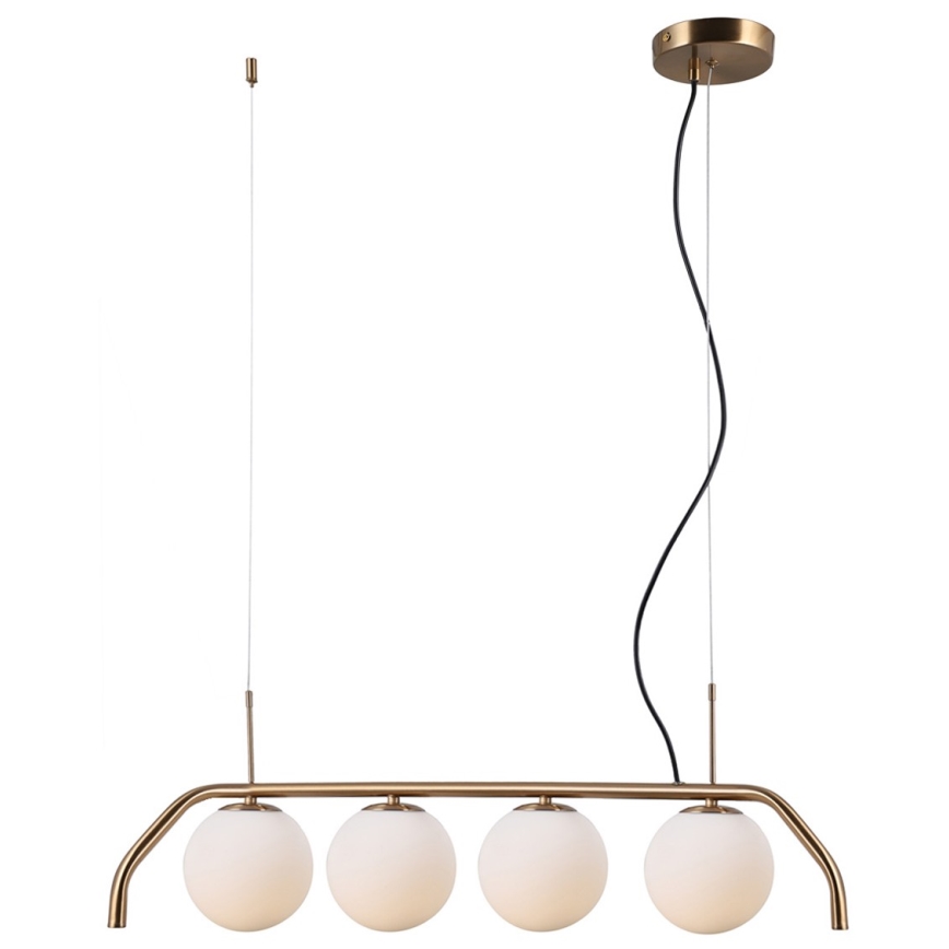ITALUX - Chandelier on a string CARIMI 4xG9/5W/230V brass