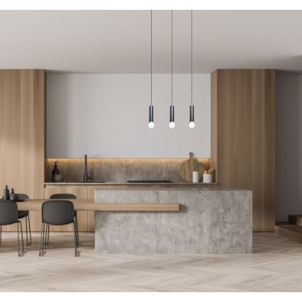 ITALUX - Cable pendant light MACERA 3xE27/40W/230V black