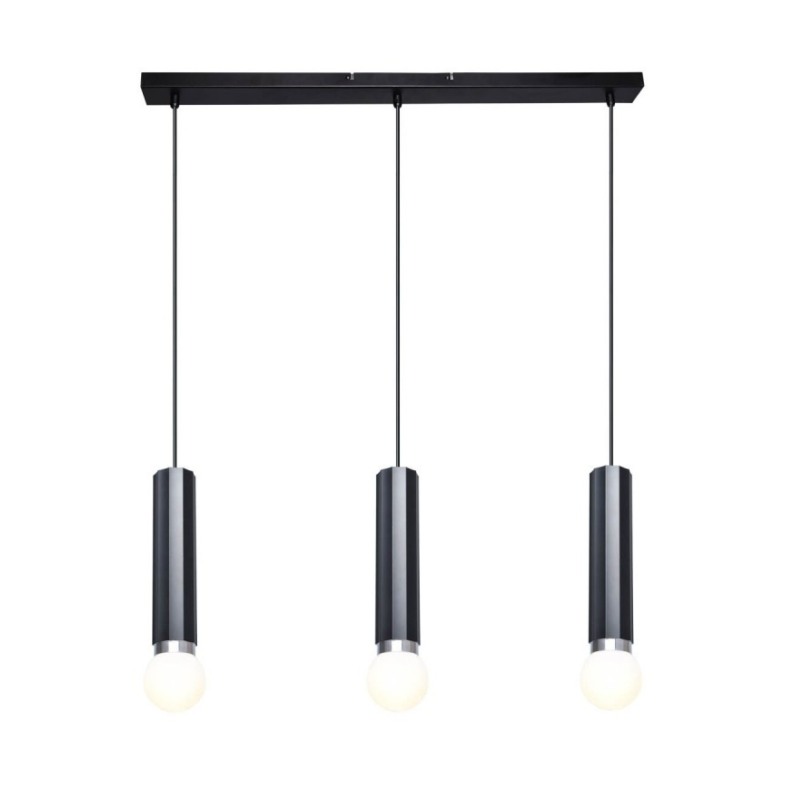 ITALUX - Cable pendant light MACERA 3xE27/40W/230V black