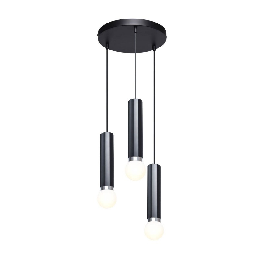 ITALUX - MACERA Cable Pendant Light 3xE27/40W/230V Black