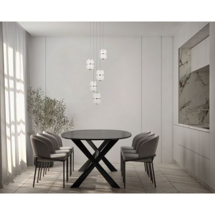 ITALUX - LED pendant lamp on cable ALANI 5xLED/5.6W/230V 3000K black/gold