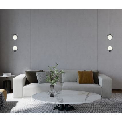 ITALUX - Chandelier on a string LUPUS 2xG9/25W/230V black