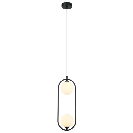 ITALUX - Chandelier on a string LUPUS 2xG9/25W/230V black