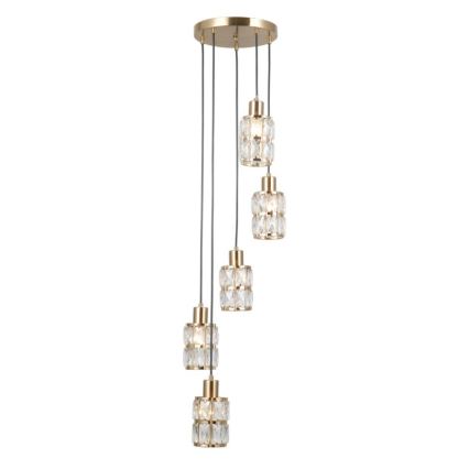 ITALUX - ALMA Cable Pendant Chandelier 5xE27/40W/230V Gold