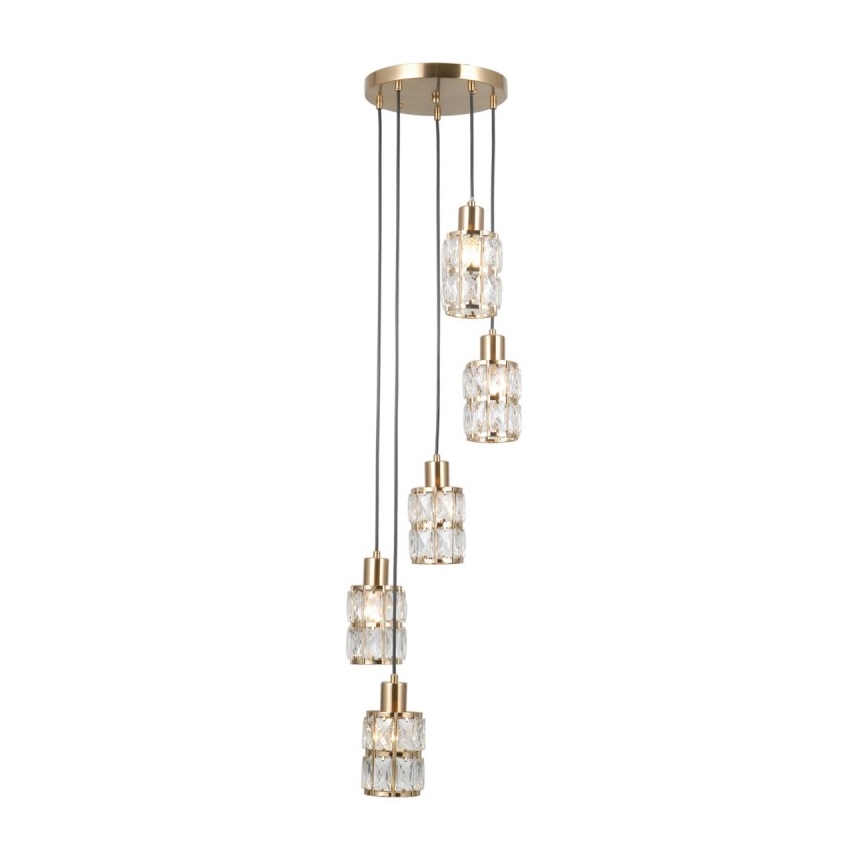 ITALUX - ALMA Cable Pendant Chandelier 5xE27/40W/230V Gold