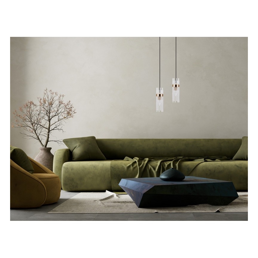 ITALUX - TARASO Cable-hung pendant light 1xE14/40W/230V Gold