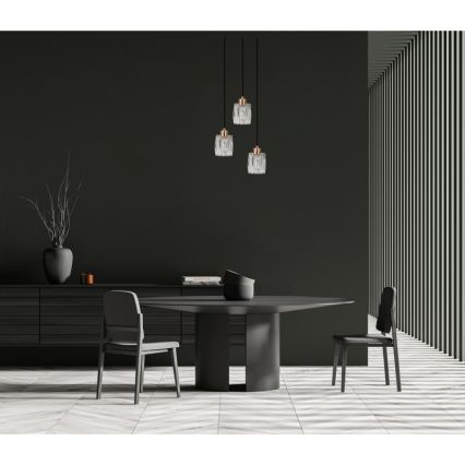 ITALUX - TORNO cable-hung pendant light 3xE14/40W/230V black/gold
