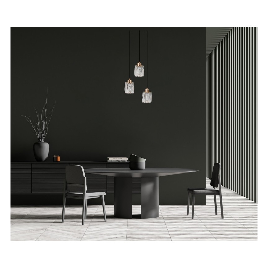 ITALUX - TORNO cable-hung pendant light 3xE14/40W/230V black/gold