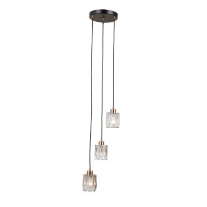 ITALUX - TORNO cable-hung pendant light 3xE14/40W/230V black/gold