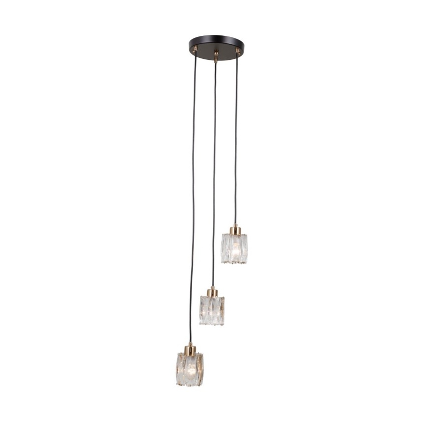 ITALUX - TORNO cable-hung pendant light 3xE14/40W/230V black/gold