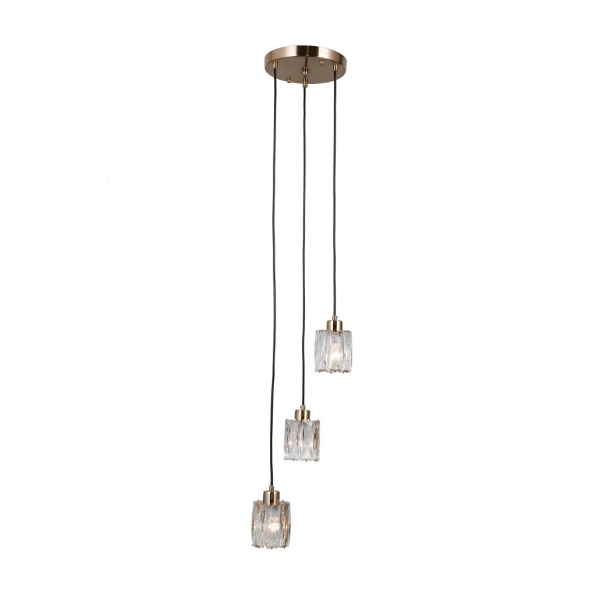 ITALUX - TORNO cable-suspended chandelier 3xE14/40W/230V gold