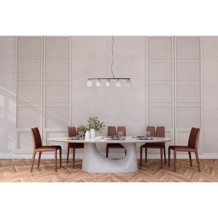 ITALUX - SIMONA Cable Pendant Light 5xE14/40W/230V Black/Gold