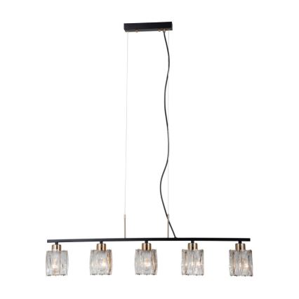 ITALUX - SIMONA Cable Pendant Light 5xE14/40W/230V Black/Gold