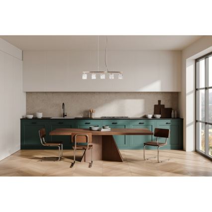 ITALUX - SIMONA cable-suspended chandelier 5xE14/40W/230V gold
